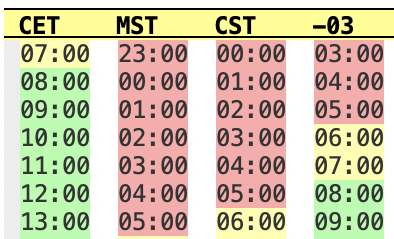 Time Table